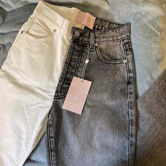 REVICE Denim - REVICE check mate black and white jeans NWT